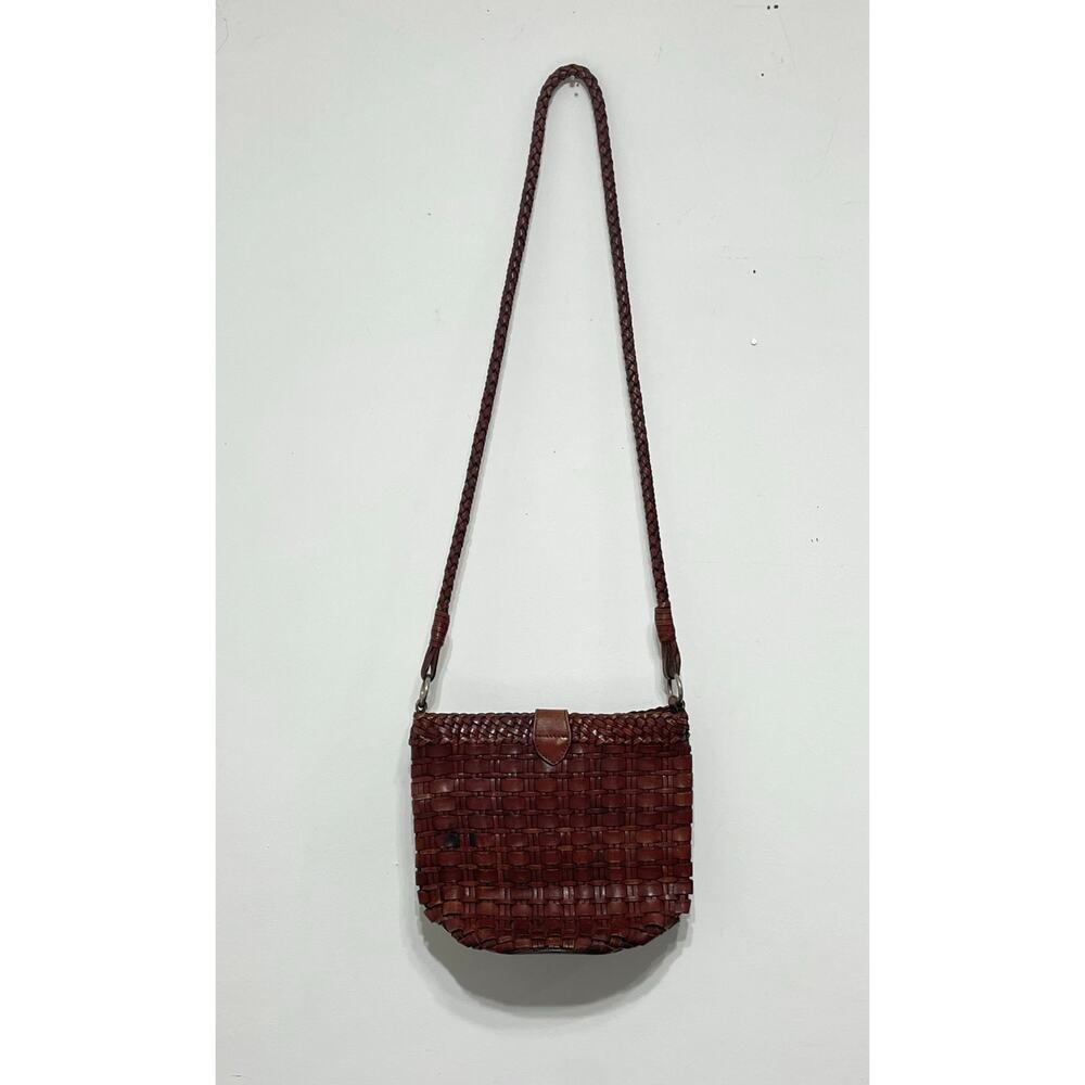 Bechamel woven leather crossbody bag western boho cowgirl chic resort wear - Picture 2 of 7